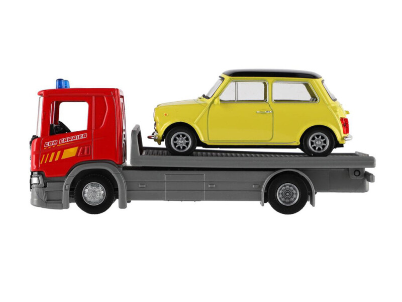 Welly odtahovka Scania P320 + Mini Cooper 1:43 